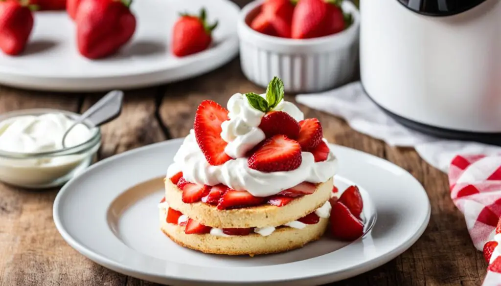 Air Fryer Strawberry Shortcake