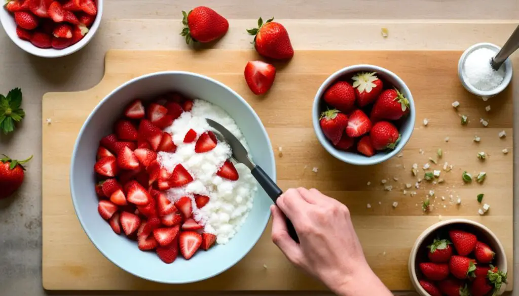 Making Strawberry Filling