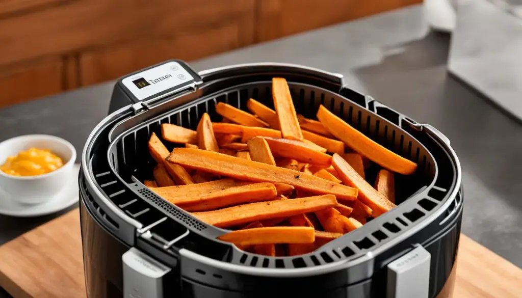 air frying frozen sweet potato fries