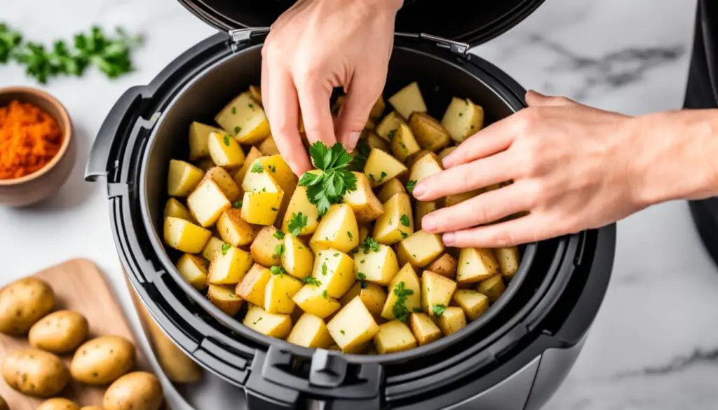 air fryer potato preparation