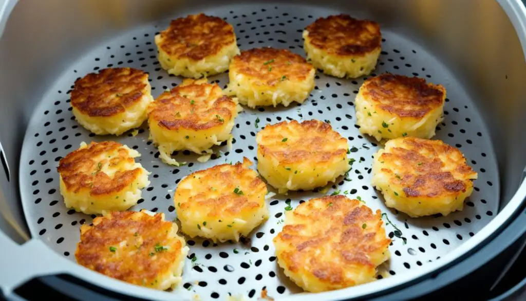 air frying hash brown patties