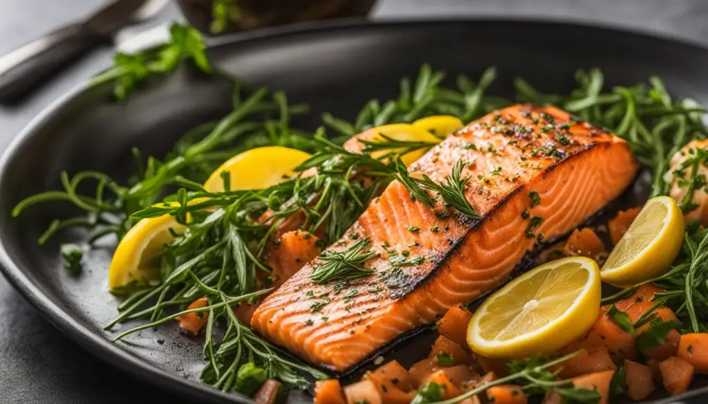 crispy air fried coho salmon